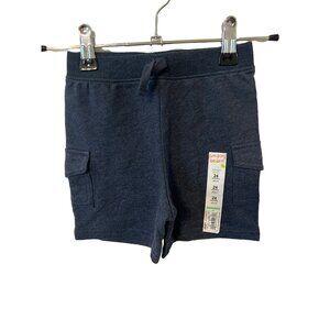 Jumping Beans Infant Toddler Boy's Navy Elastic Waistband Cargo Shorts Size 24M